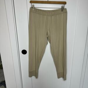 Christina Lehr Patch Easy Rider Cotton Knit Cropped Lounge Pants Size 3